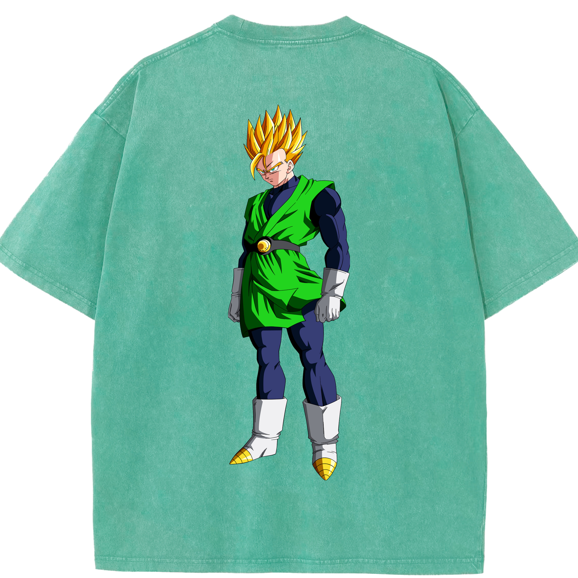 （画像用） ドラゴンボール 孫 悟飯（そんごはん）DRAGON BALL Son Gohan 綿100% ヴィンテージ風 半袖Tシャツ（背面プリント）